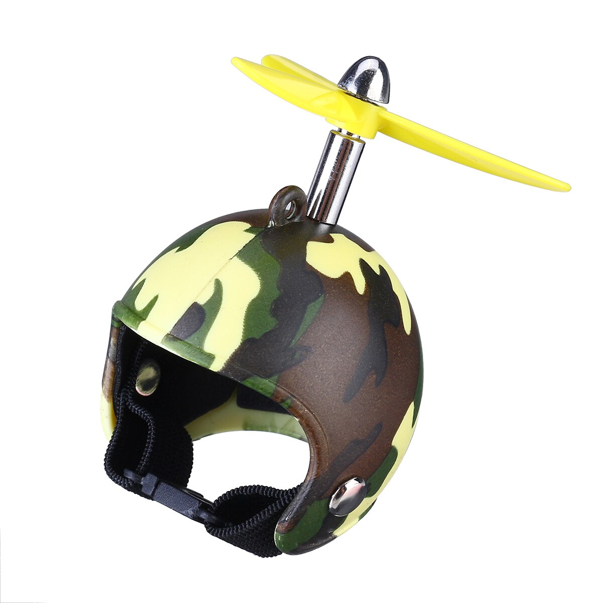 Drôle petit poulet casque pour animaux de compagnie poules oiseau dur chapeau de protection chapeaux transporteurs pour animaux de compagnie fournitures accessoires pour animaux de ferme hélice: Camouflage green