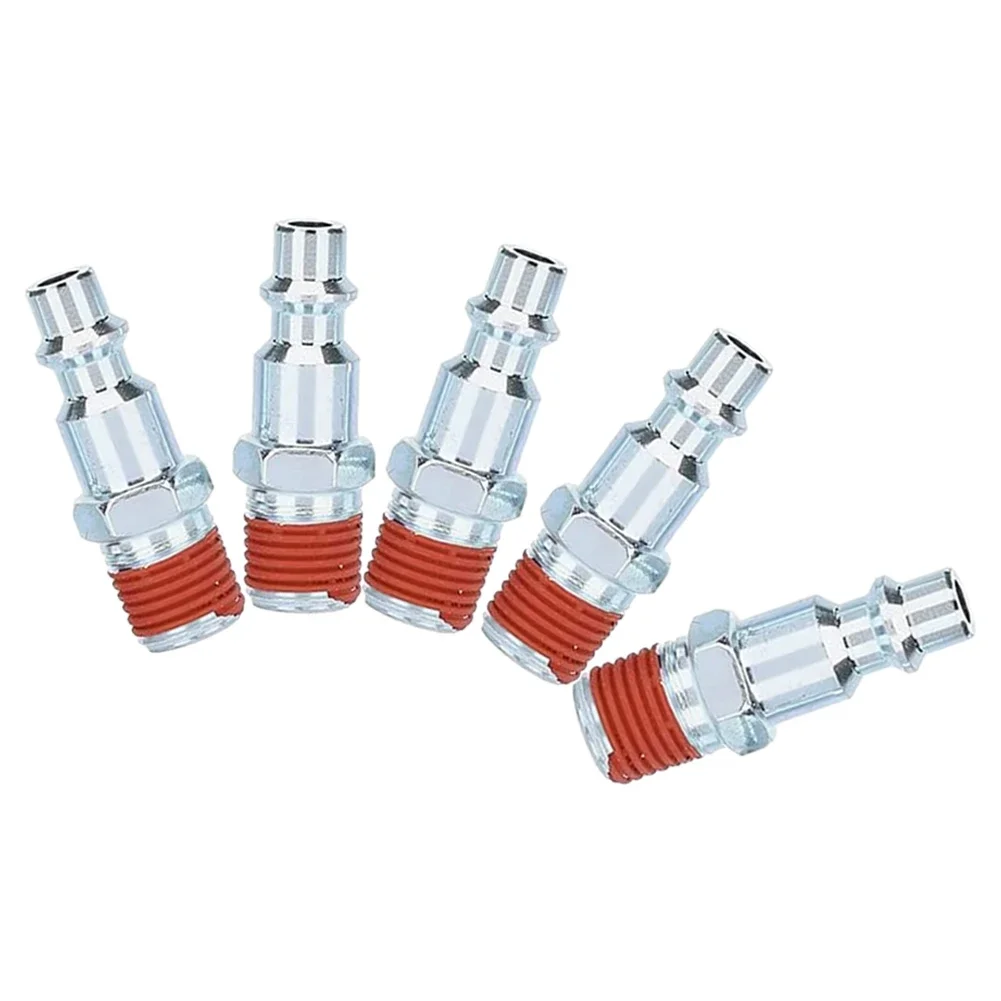 Adaptateur de tuyau d'air mâle, 1/4 "NPT pour tuyauterie, outils pneumatiques, raccord de ligne d'air, connecteur à dégagement rapide de compresseur, 5 pièces