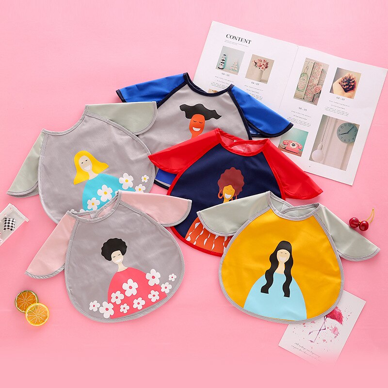 Kinderen Bib Rijst Zak Tpu Waterdichte Baby Rijst Kleding Schilderen Kleren Speeksel Gown