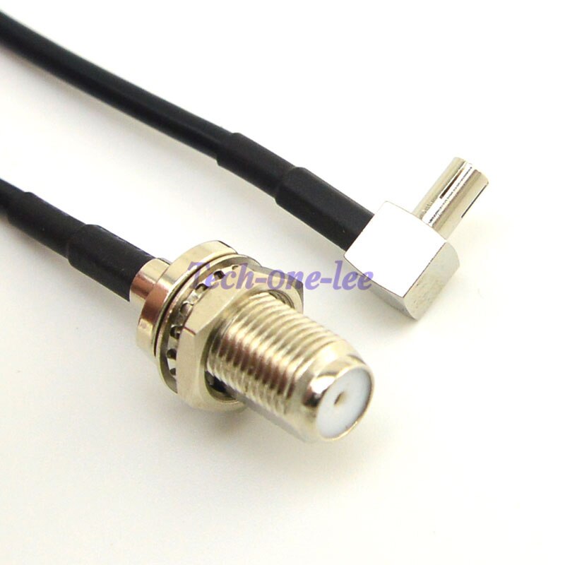 Ts9 macho para f porca fêmea antepara conector pigtail cabo de extensão para zte huawei modem rg174 15 cm