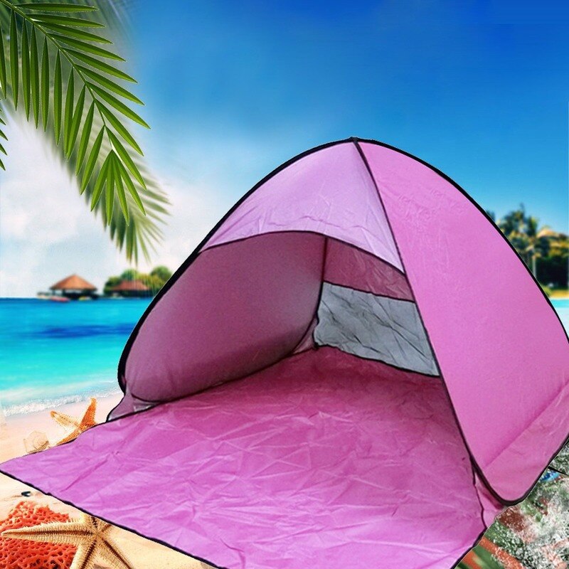 Tenda da spiaggia completamente automatica senza tenda parasole ventilazione protezione solare tenda portatile impermeabile di qualità leggera