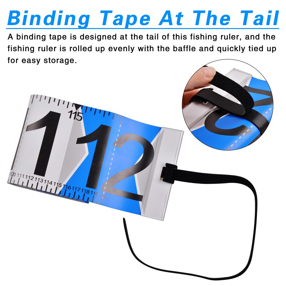 Portable Fishing Ruler Scale Fish Measuring Ruler Acrylic 120CM Ultra Long Measurement Tape Carp Fishing Tackle