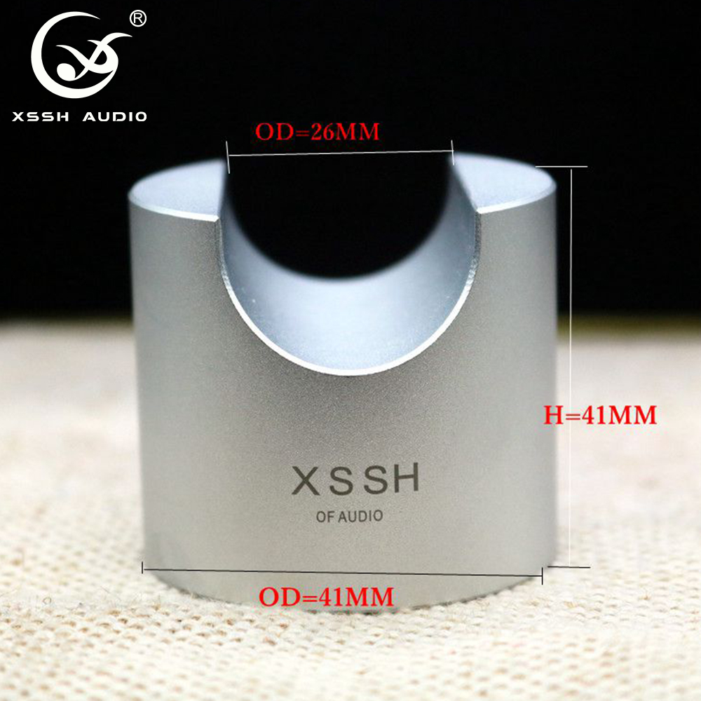 One Set 4pcs HIFI Hold Speaker Power Wire Cable Tray Stand Spike Support Frame Pure Aluminum Trailing Pad Absorber Audio Spikes: YGJ10 no gift box