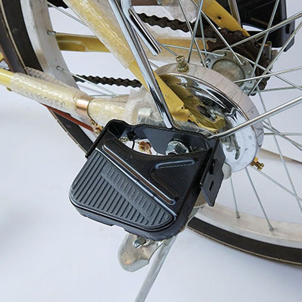 1 par cykel bagpedaler skridsikker cykel foldepedal stål cykelstativ fodstifter cykel fodstøtte til børnesikkerhed bagsæde