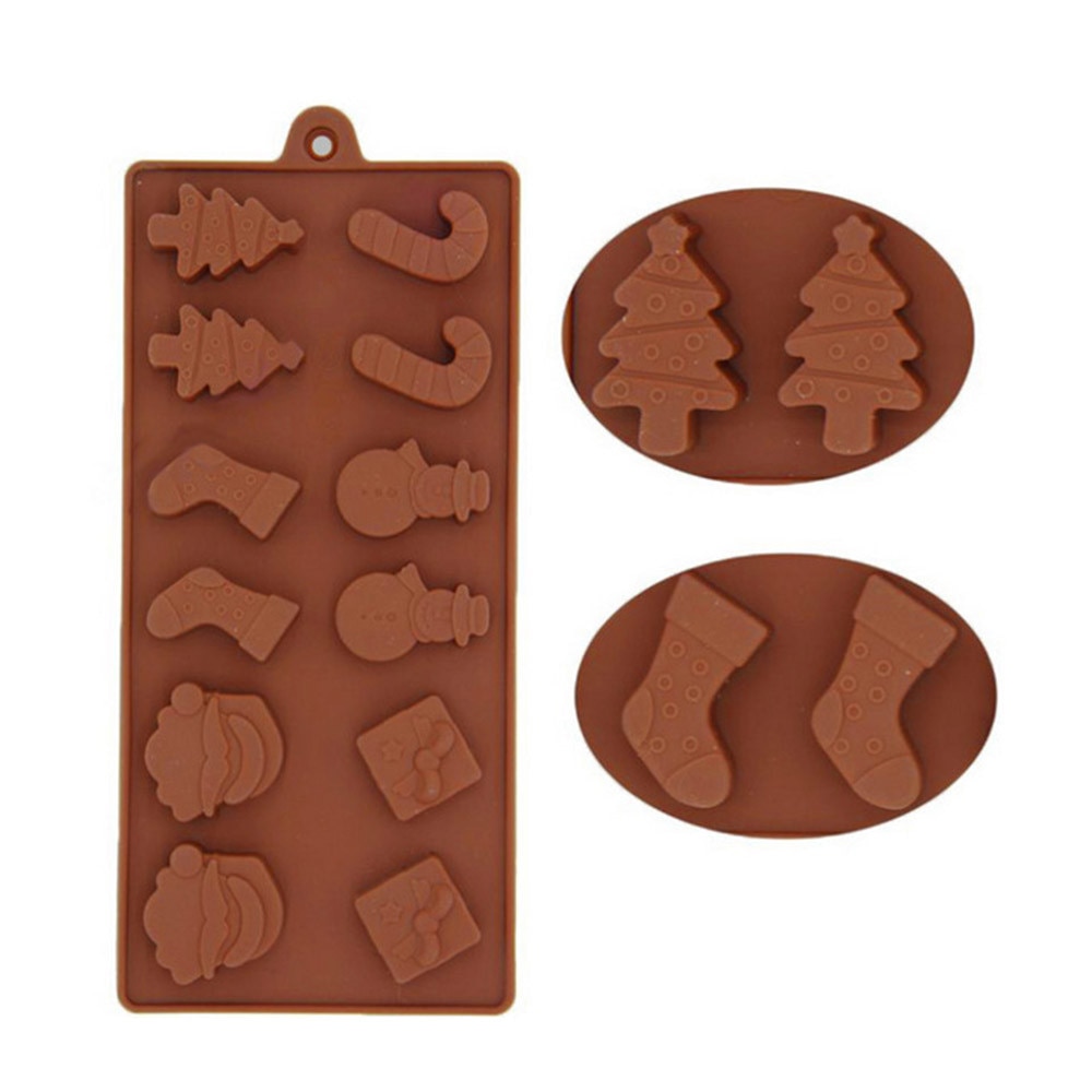 Kerst Siliconen Cake Versieren Ice Mould Candy Cookies Chocolade Bakvorm Tuin Keuken Accessoires Thuis Mallen