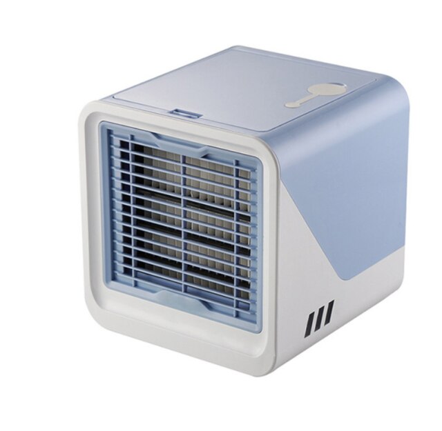 Mini Usb Air Cooler Draagbare Airconditioner Luchtbevochtiger Luchtreiniger Desktop Air Koelventilator Luchtkoeler Ventilator Voor Office: Blue