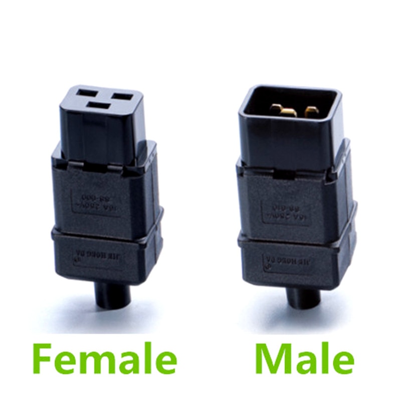 Pdu/ups-uttak standard iec 320 c19 c20 16a 250v ac elektrisk strømkabel ledningskontakt avtagbar plugg ss -809 ss-810 plugg