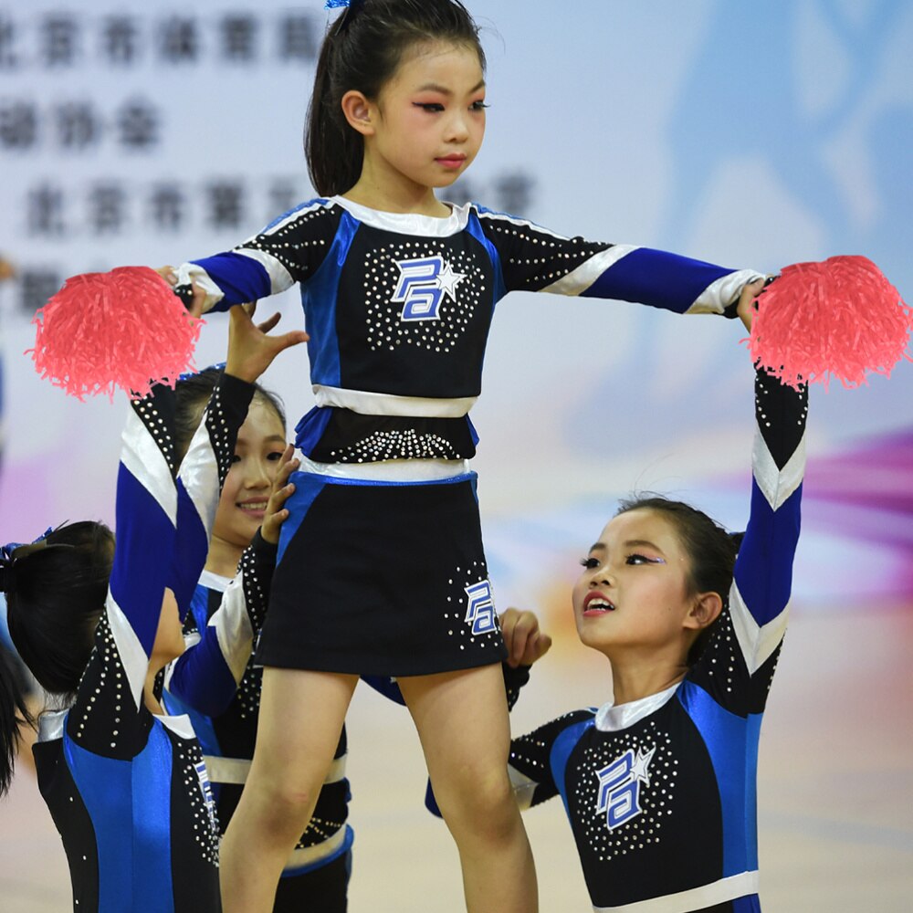 Pom-pom girls avec poignée, kit de cheerleading brillant, pompons, balles de cheerleading pour événements, compétitions, performances