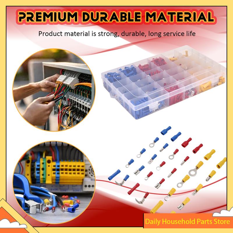 720 Stuks Kabelschoenen Assortiment Kit Draad Platte Vrouwelijke En Mannelijke Geïsoleerde Elektrische Draad Kabel Connectors Crimp Terminals Set !