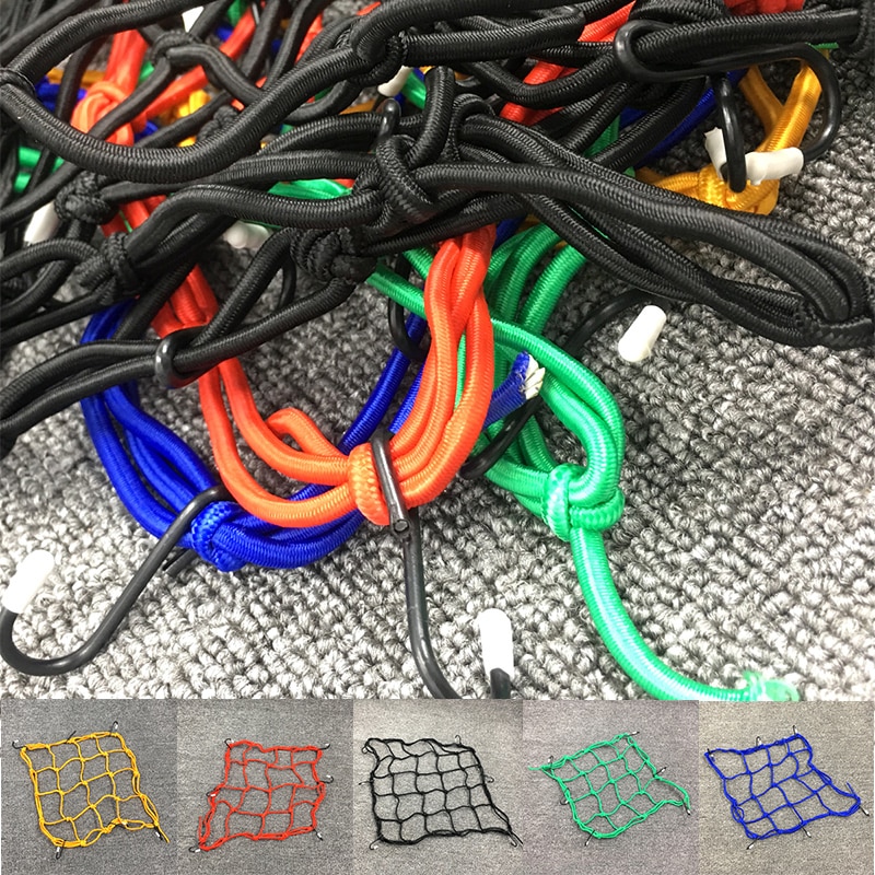 Accesorios elásticos para motocicleta soporte para casco de casco, malla elástica para tanque de equipaje, para KTM, ATV, bicicleta, 30x30CM