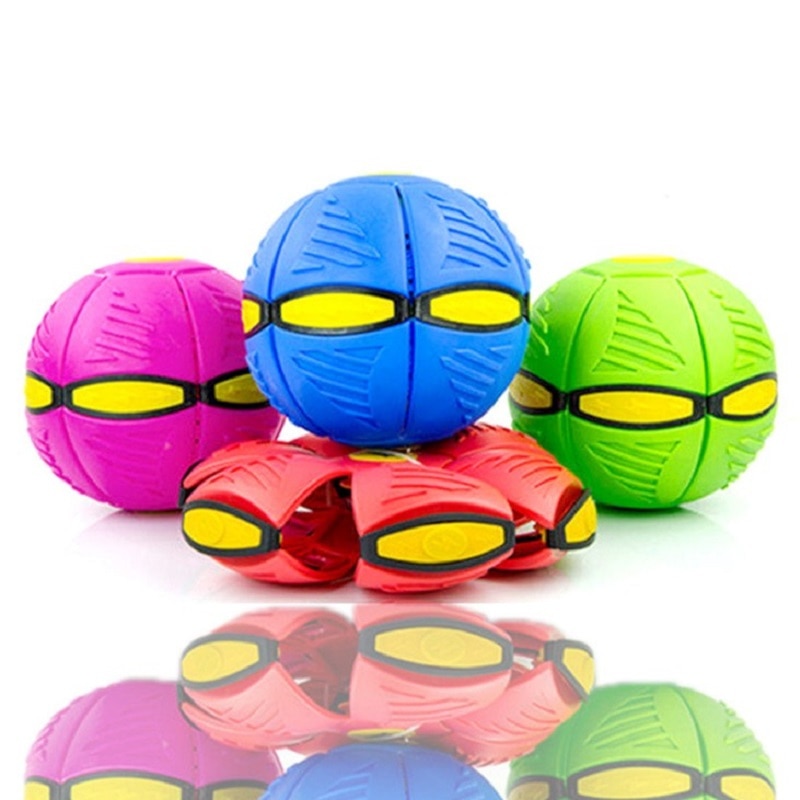 Bola de disco plana para niños, OVNI volador, Bolas Mágicas con luz Led, bolas de juguete para niños, juguetes para deportes al aire libre,
