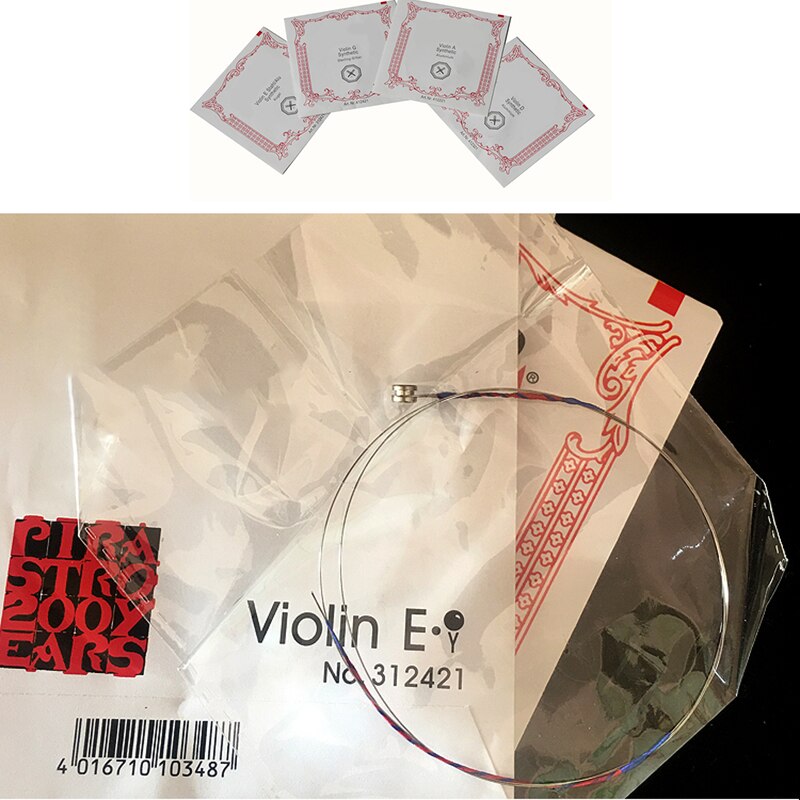 4 unids/set de acero cromado violín E/D/G cuerdas para 4/4 violín cuerda piezas de instrumentos musicales