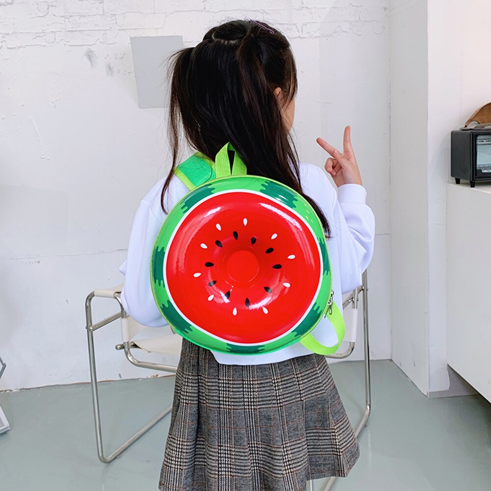 3d dos desenhos animados em forma de frutas mochila bolsa de ombro casual eva bonito das mulheres crianças escola stachel estudante schoolbag para crianças novas