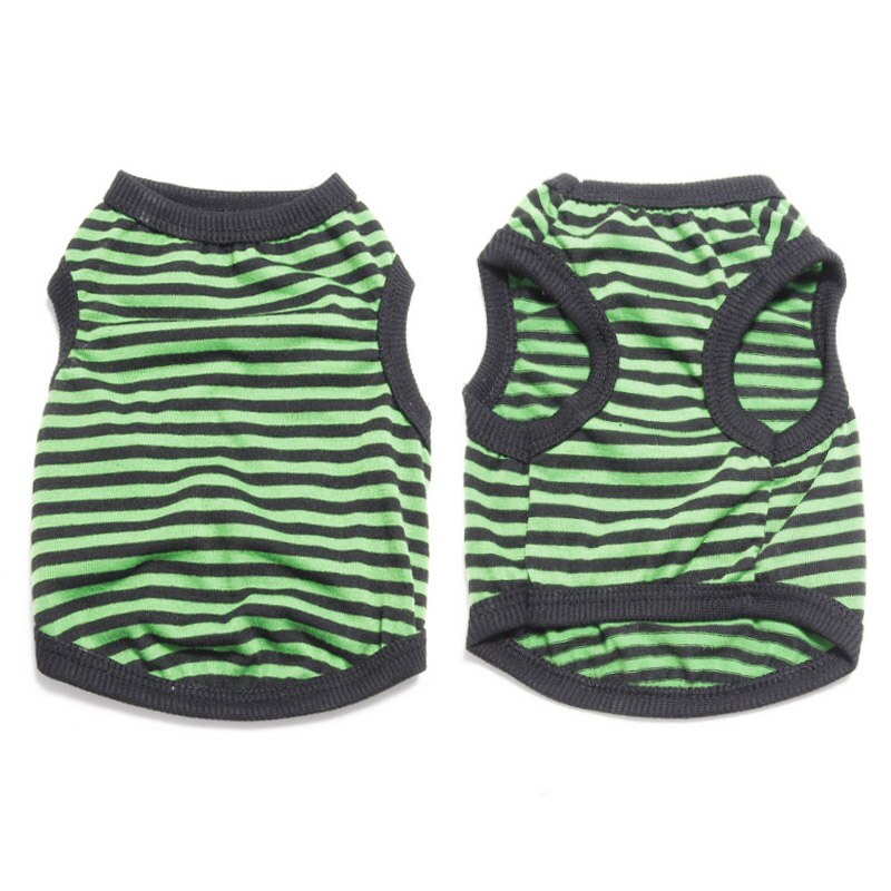 Summer Dog Clothes Pet T Shirt for Small Dog Pet Vest for Dogs T Shirts for Cats Puppy Shirt for Yorkshire Terrier Clothes 35: Green / S