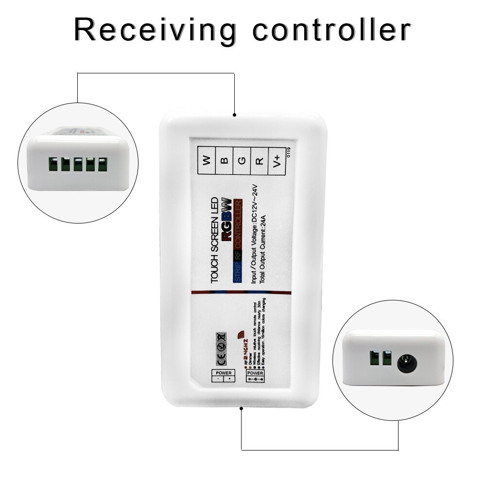 RGB/RGBW LED Controller 2.4G Wireless RF Touch Remote Control / WiFi APP Control For 5050 RGBW/RGB LED Strip