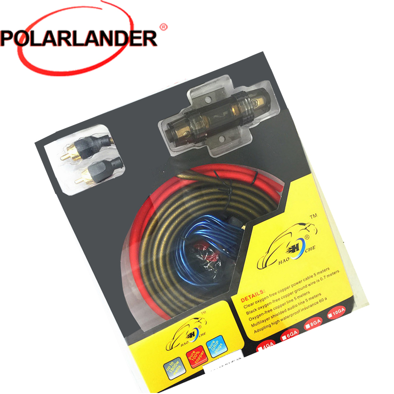 10GA Car Audio AMP Power Cable Subwoofer Amplifier Wiring 1500w With AGU FUSE