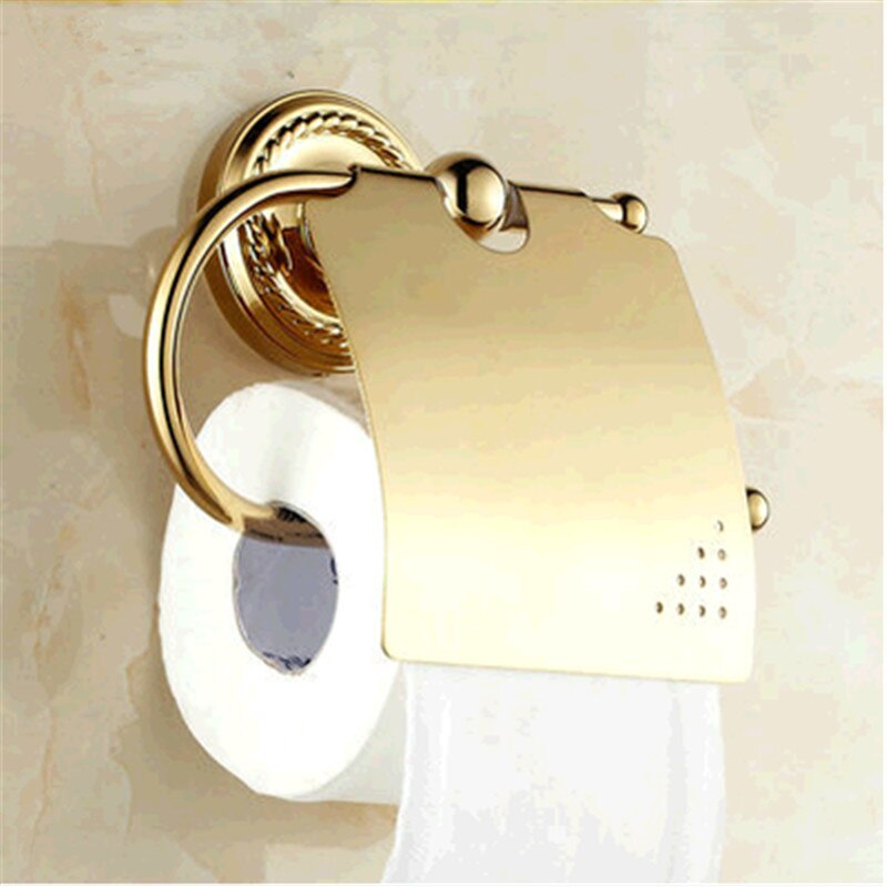Antique Gold Brass Bath Hardware Set Brass Carved Bath Decoration Polished Bathroom Accessories Mounting Bathroom Products: i