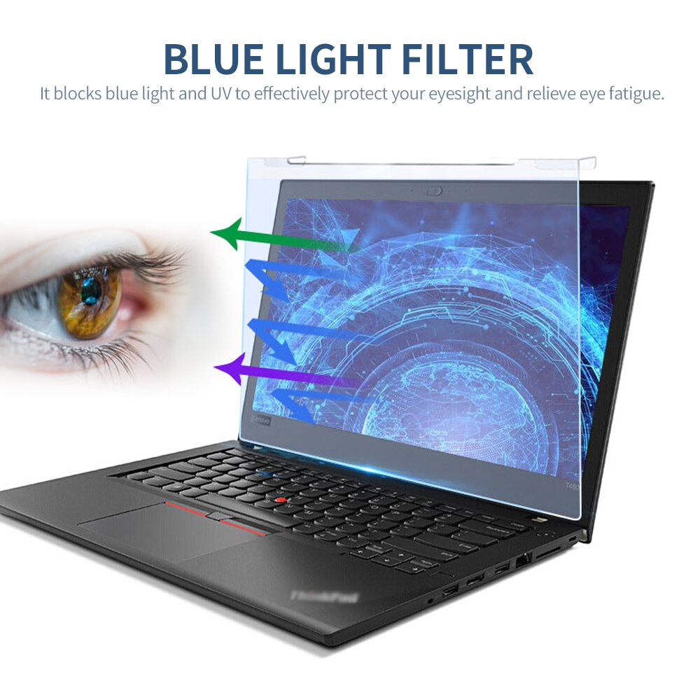 Laptop Screen Protector Hanging Blue Light Blocking Anti-UV High-transmittance Film for 15.6'' Laptop with 16:9 Aspect Ratio