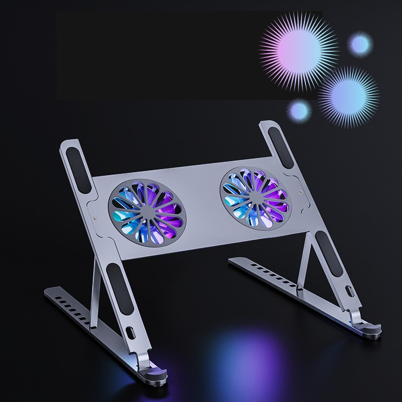 Aluminum adjustable laptop stand for macbook, computer, pc, ipad, tablet support, notebook stand, fan pad, laptop holder base