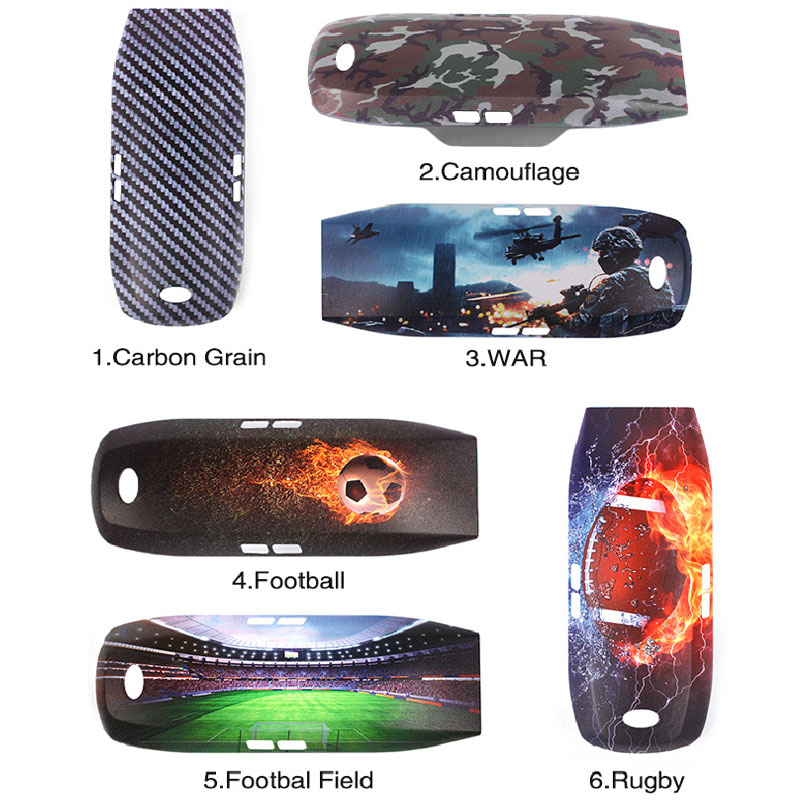 Coque imprimée de couleur pour DJI SPARK, 16 motifs, imperméable, anti-rayures, Camouflage, motif de Grain de carbone court