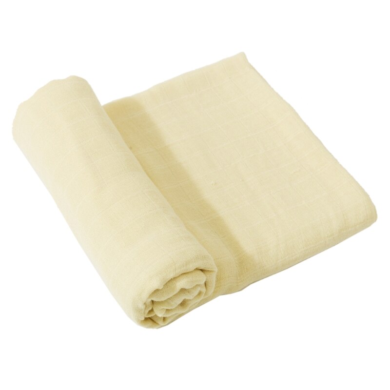 1Pc 120cm*120cm Bamboo Cotton Swaddle Blanket Muslin Baby Blankets Infant Swaddle Towel For Newborns Baby Wrap Kids Bed Sheet: Beige