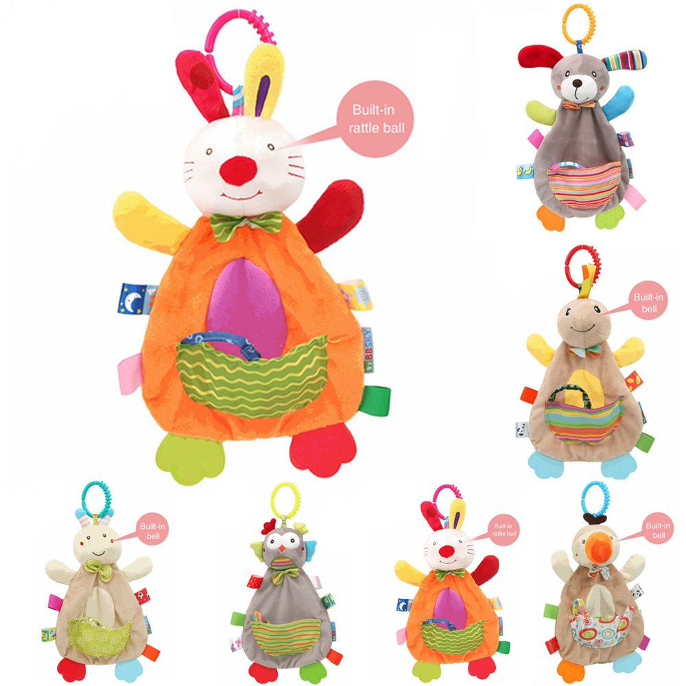 Sonajero móvil para bebé, juguetes suaves para bebé de 0 a 12 meses, toalla, cama, campana, Animal bonito, de Navidad, cuna, juguete para recién nacido