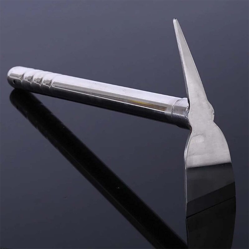 15 inch Stainless Steel Garden Hoe Pick Multipurpose Hand Tool Digging Weeding Seeding Turning Soil Mining Tools