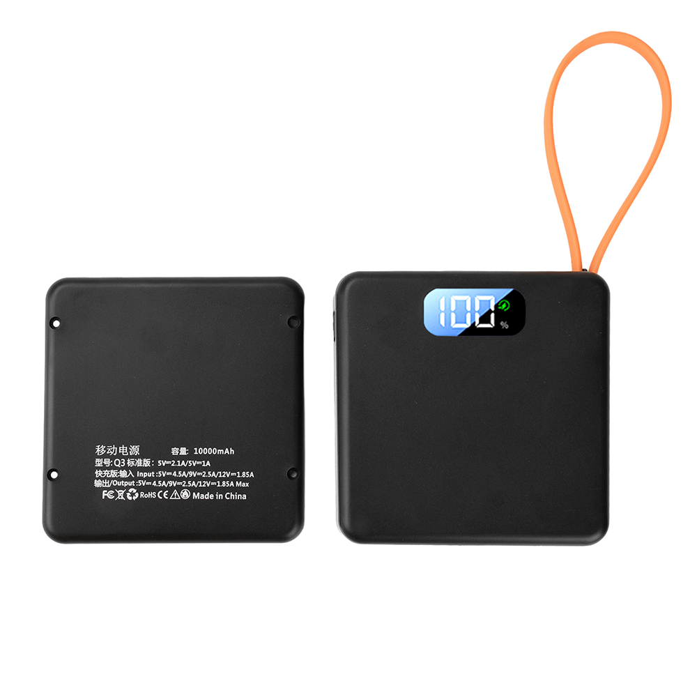 DIY Power Bank 18650 verwijderbare lasvrije draagbare batterijbank 22,5 W snel opladen 10000 mAh oplaadbare module met LCD-scherm