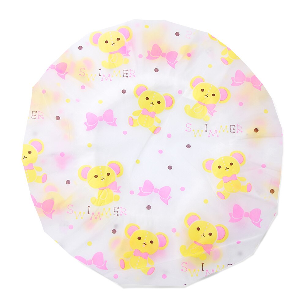 Gorro de ducha impermeable para Spa, gorro de baño elástico grueso, cubierta de pelo para salón de belleza, producto de peluquería reutilizable, , 1 ud.: Color   1