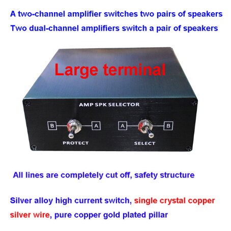 Audio Switcher Versterker Luidspreker Schakelaar Converter 2 Ingang 1 Uitgang/1 In 2 Out 2 Versterkers Een Paar Luidsprekers 1Amp 2 Paar Luidsprekers