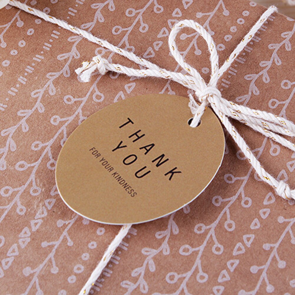 100 Stuks Prijs Label Retro Handgemaakte Papier Bruiloft Kleding Diy Hang Ronde Craft Tag