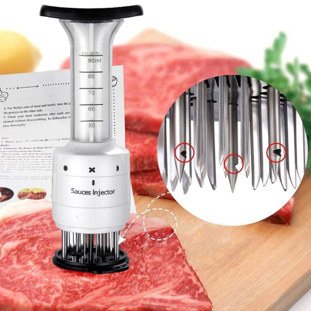 Professionele Steak Vlees Marinade Kruiden Injector Tenderizer Keuken Accessoire Steak Infusie Tenderizing Marinade Saus