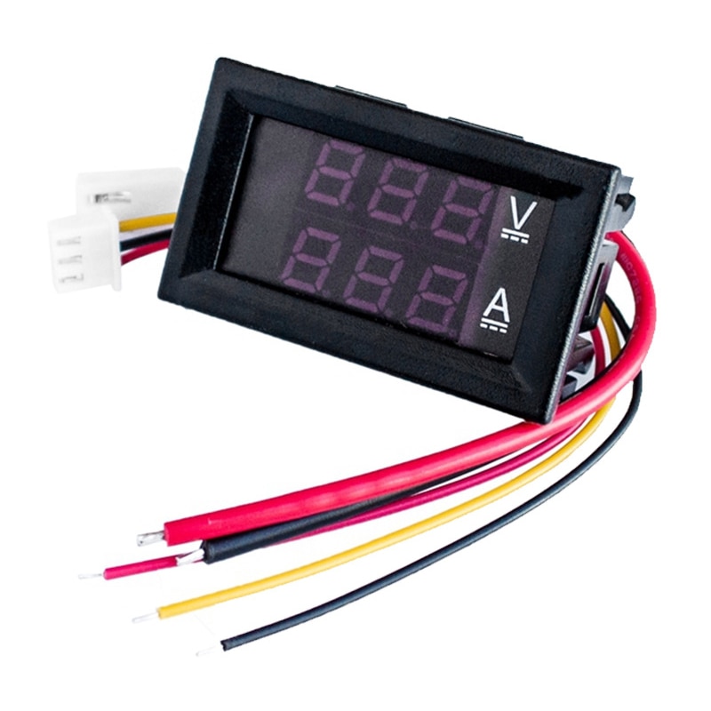 DC0-100V 100A 50A 10A LED DC Dual Display Digital Voltage Current Meter Head with Fine Tuning