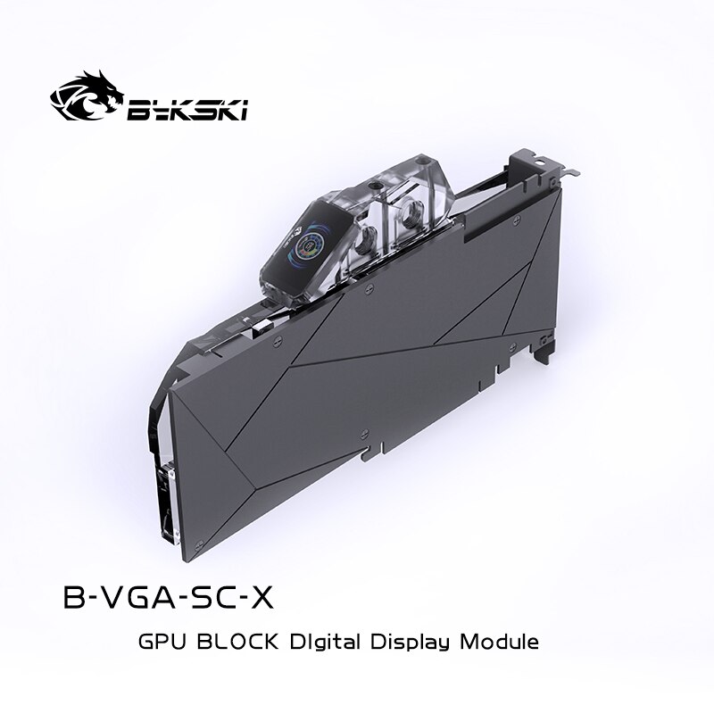Bykski with digital gpu terminal block for computer gpu cooling water block transparent base kit for computer gpu