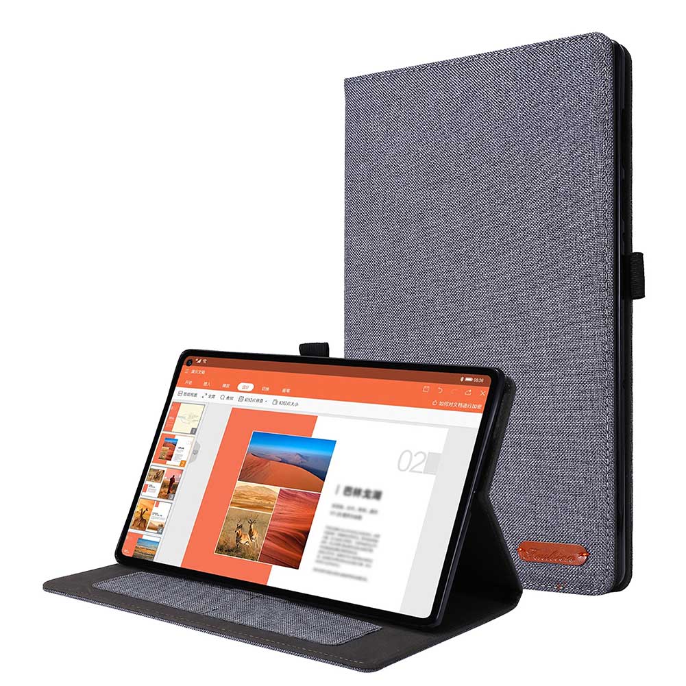 Hoesje voor lenovo tab  m10 fhd plus 10.3 " tb -x606f x606x smart cover leren flipstandaard hoesje voor lenovo tab  m10 fhd plus: Grijs