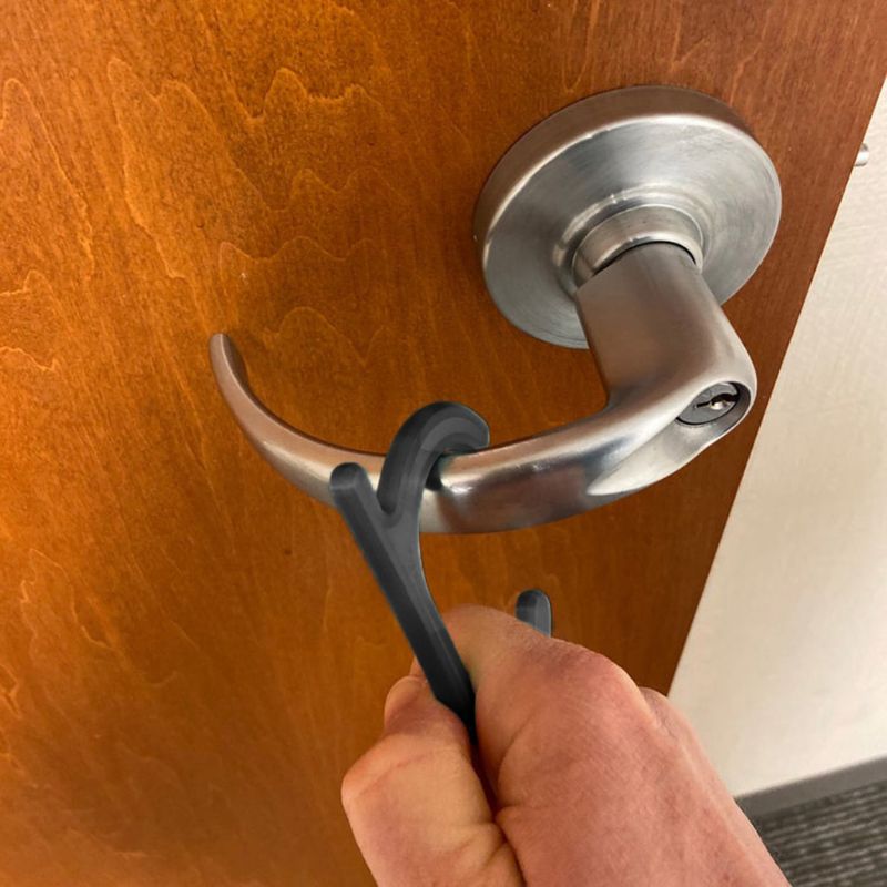 Handmade Door Opener Key Chain No Touch Door Handle Elevator Button Artifact Keychain Avoid Touching Key