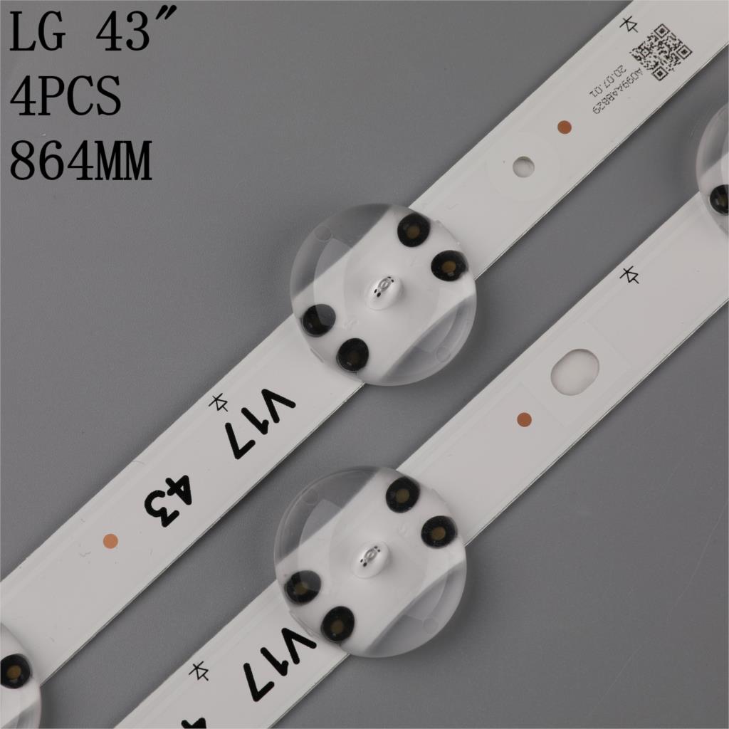 4 x LED Backlight for LG 43" V17 ART3 2867 TV 43UF6500 43VH6100-CB LC430DQE 43LJ614V 43LV340C 43UJ6565 6916L-2744A/2743A 10-LEDs