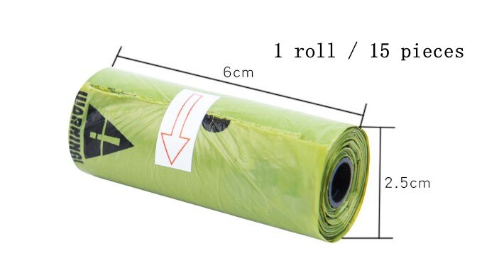 Distributeur de sacs de merde pour chiens, fournitures de déchets pour animaux de compagnie, sacs de nettoyage de déchets pour chiens, jouets pour animaux de compagnie: 1 rolls