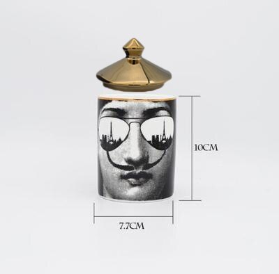 Decorative Jar Make-up Pen Jar Brush Holder Candle Holder Jewerlly Makeup Storage Jar Ceramic Crafts Home Decoration Pen Holder: 22