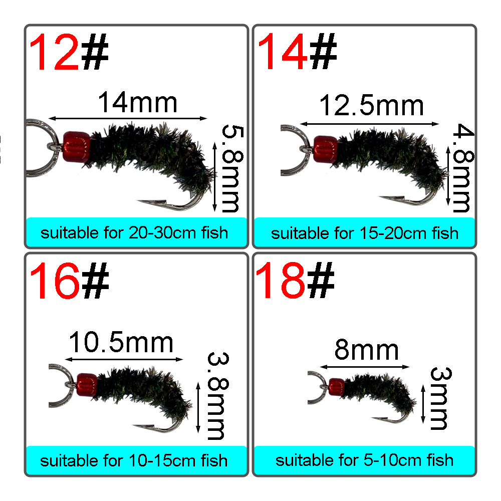 12#14#16#18#  fiskeagn fluefiske lokke fiskeskje ørret lokke enkelt krok svingbar skje lokke