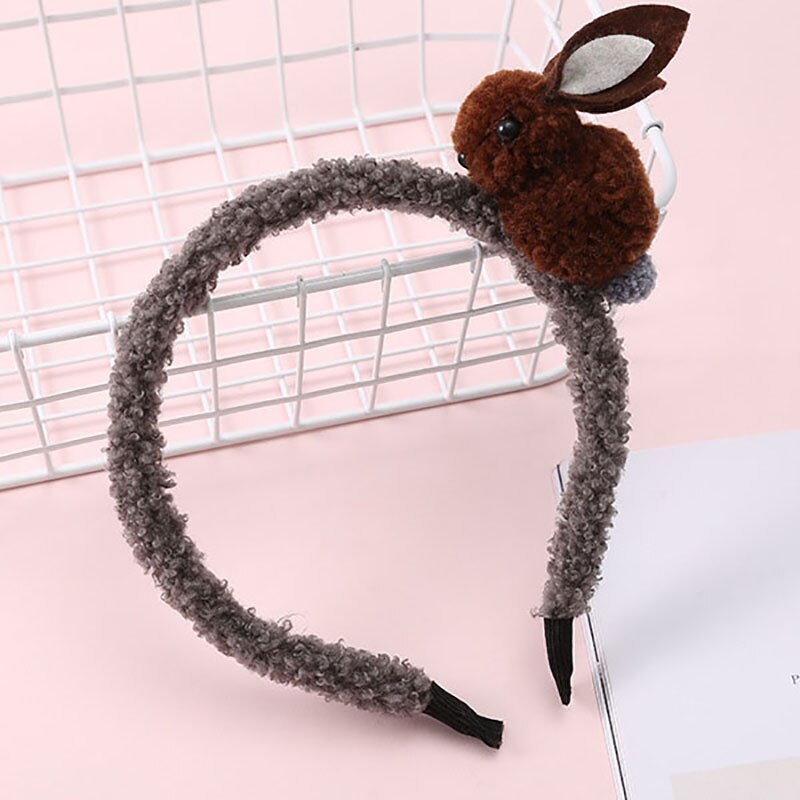 Sød kanin børn baby pandebånd plys børn hårbånd til babypiger gummibånd hårspænder hårbånd baby hår tilbehør