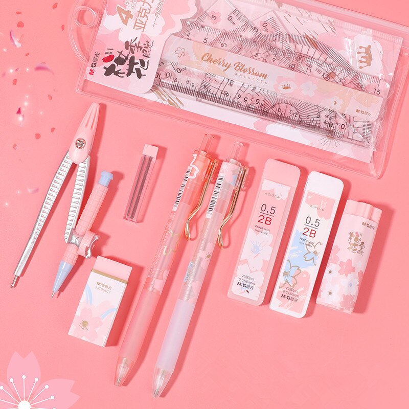 Student Set of Compasses Automatic Pencil Writing Stationery Office Protractor Compass Kid Geometry Mathematics Teaching Aids