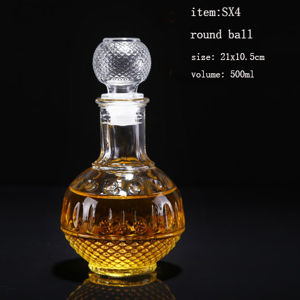 Botellas de vino vacías de XMT-HOME, botella de vidrio de alcohol para licor de alcohol, frasco de vidrio de 500ml, 1 ud.: SX4