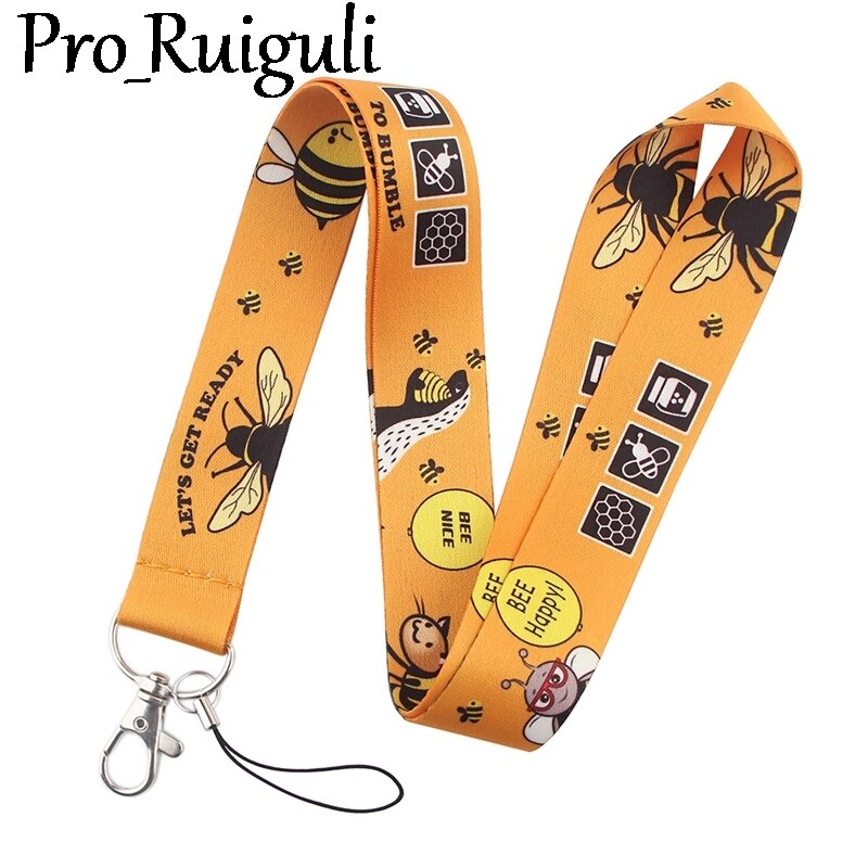 Bee Klassieke Stijl Lanyard Voor Sleutels De 90S Telefoon Werken Badge Houder Nek Bandjes Met Telefoon Hang Touwen Omboordsels lint