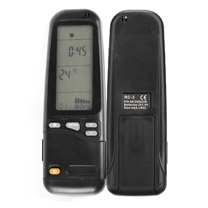 Universal Black Air Conditioner Remote Controller For Airwell Electra RC-3 RC-4 RC-7 Air Conditioning Remote Control