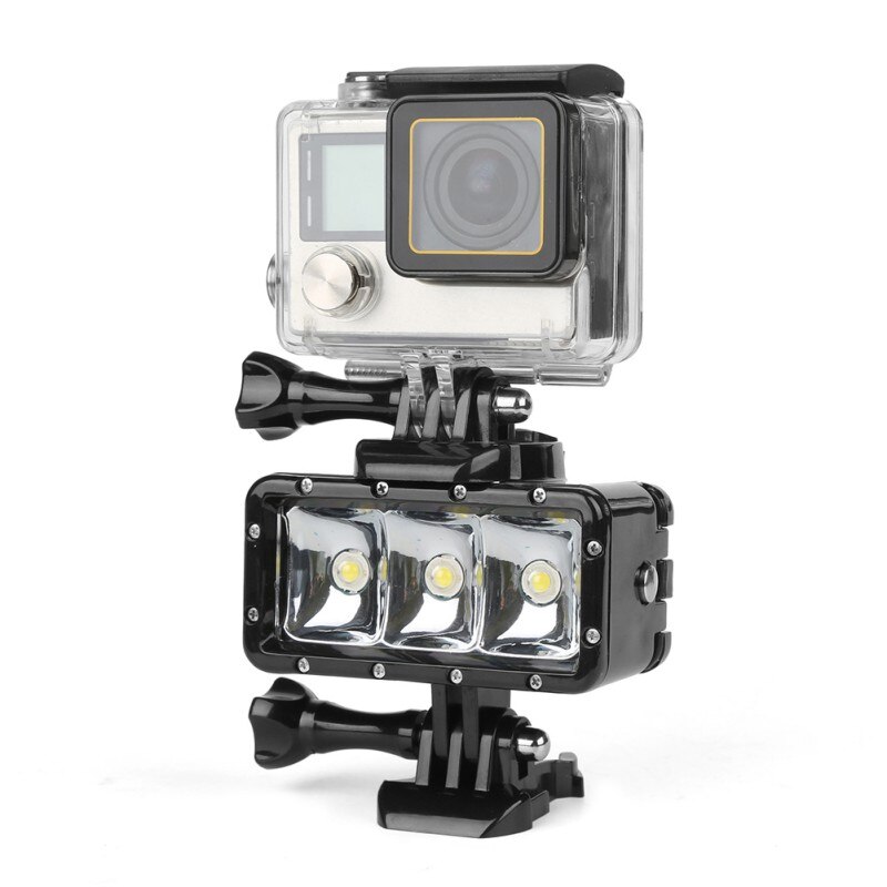Luz de relleno impermeable de buceo para Gopro Hero 7 6 5, accesorios de Cámara de Acción, linterna subacuática, 40m
