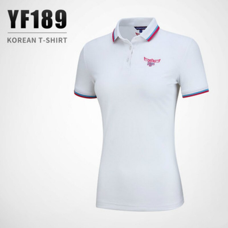 Pgm golfkläder damsportkläder sommar kortärmade damkläder  yf189: Vit / Xl