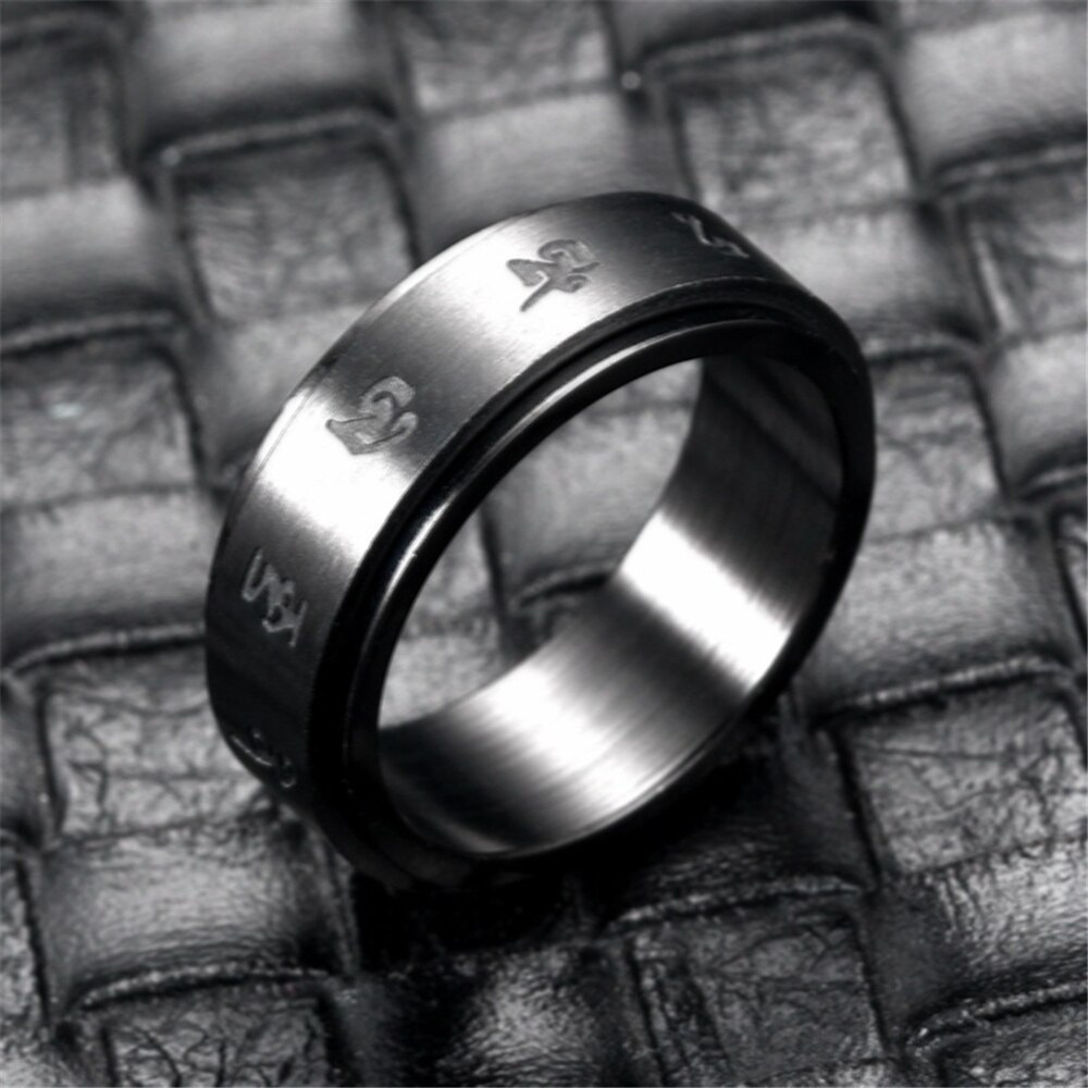 Angst Fidget Spinner Ringen Voor Mannen Boeddhisme Mantra Rvs Spinning Draaibare Ring Voor Vrouwen Cool Punk Partij Sieraden