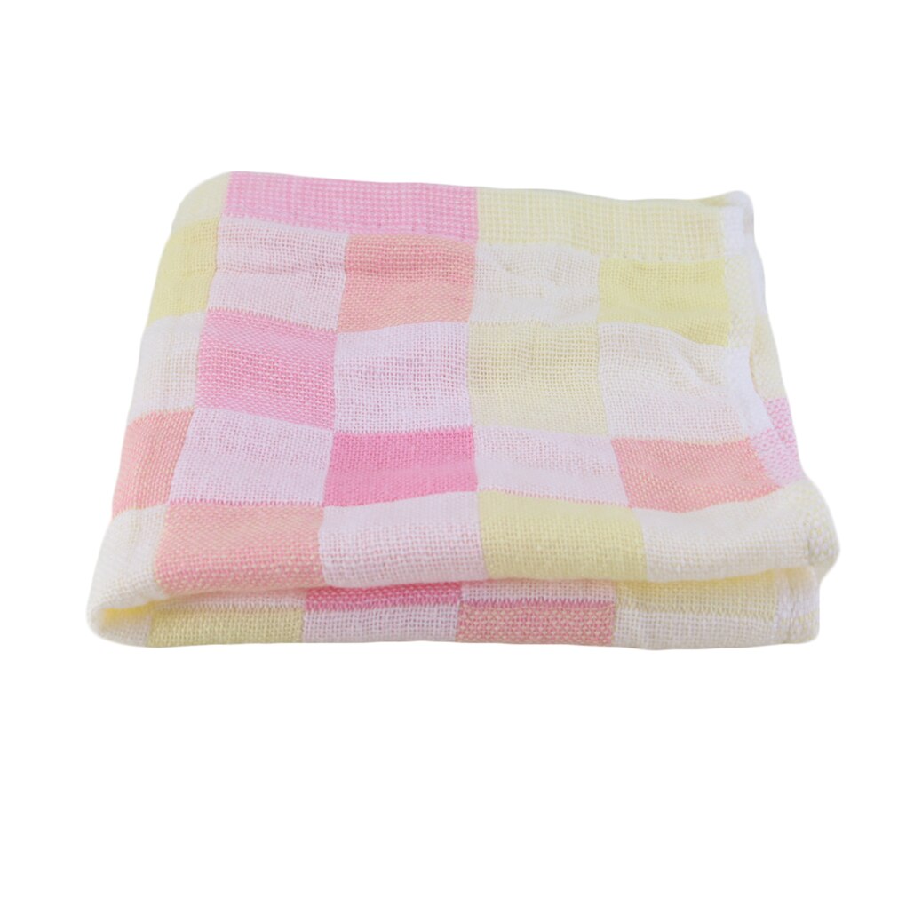 26x26cm Square Towels Cotton gauze Plaid Towel Kids Bibs Daily Use Hand Face Towels for Kids