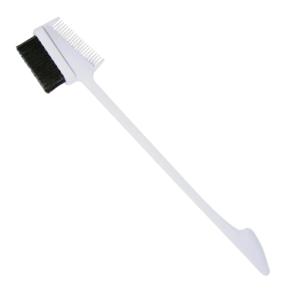 Edge Control Brush Double Sided Comb Smooth Natural Look Polished Hair Brush: White